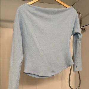 Light Blue Off-Shoulder Top